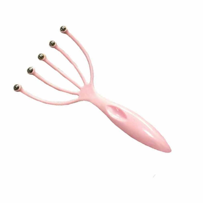 Butterfly Five Claw Head Massager For Relaxation & Enhance Blood Circulation Pink