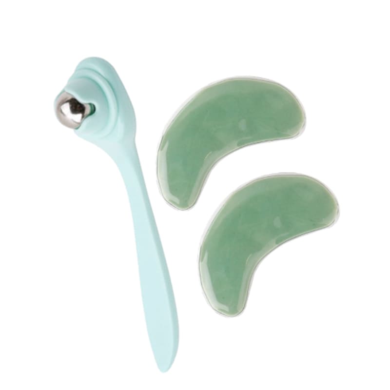 Butterfly Eye Massage & Beauty Set (Eye Massage Roller + Eye Pads) Green