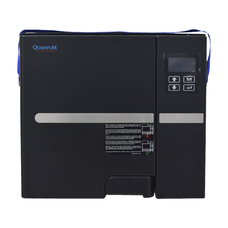 Quantum Table Top Autoclave for dental SB 3018 fully automatic (class B) digital LCD display, pre set programs, quick sterilization cycles, with flash memory, Capacity: 18 litter (Black)