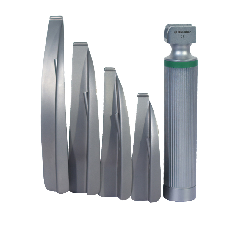 Laryngoscopes Fiber obtic(F.O) ri Modul N.O 1,2,3,4 with Xenon Lamp By Riester